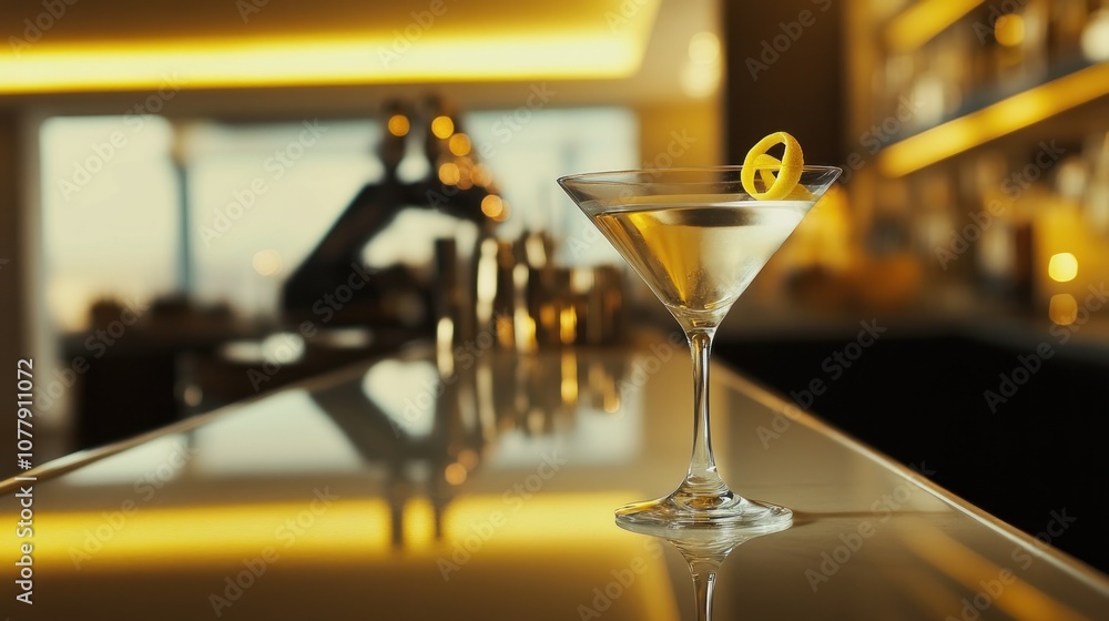 Martini Cocktail at Bar Martini Cocktail at Bar