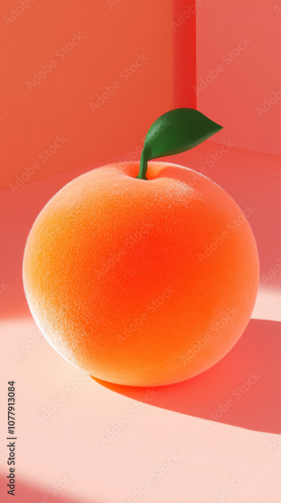 3D furry fluffy orange plush toy creative playful fun fruit background. fashion designed cute style advertising wallpaper 3D furry fluffy orange plush toy creative playful fun fruit background. fashion designed cute style advertising wallpaper