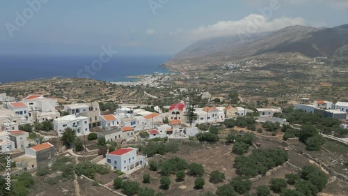 Agia Marina of Kasos with the port of Fré in the background photo