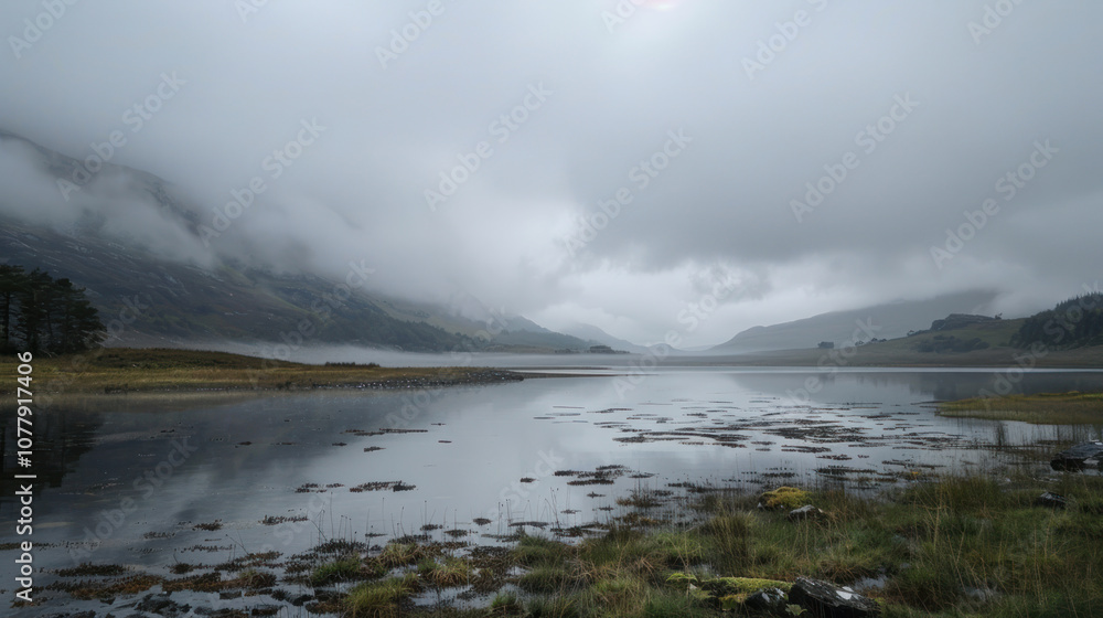 Low-hanging clouds in an overcast sky, the day quiet and still, the air cool and damp with the promise of rain Low-hanging clouds in an overcast sky, the day quiet and still, the air cool and damp with the promise of rain