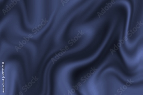 Dark blue silk satin. Soft folds. Fabric. Navy blue luxury background. Space for design.