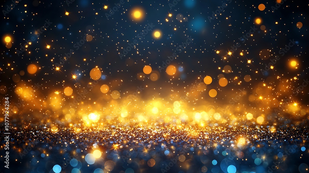 Naklejka premium Abstract glittering lights background with bokeh blur