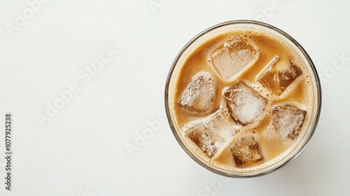 Iced Coffee with Ice Cubes