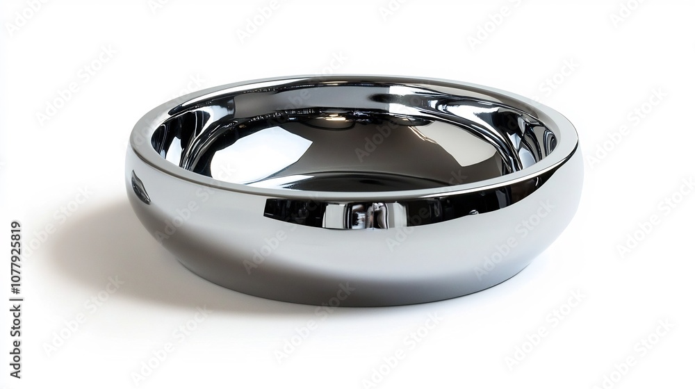 Closeup shot of a sleek and sophisticated metallic automotive ashtray with a shiny chrome finish displayed on a clean white background to highlight its elegant and minimalist design Closeup shot of a sleek and sophisticated metallic automotive ashtray with a shiny chrome finish displayed on a clean white background to highlight its elegant and minimalist design