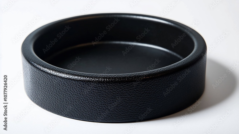 Detailed close up shot of a sleek and modern car ashtray placed against a pristine white background showcasing its intricate design textures and minimalist aesthetic Detailed close up shot of a sleek and modern car ashtray placed against a pristine white background showcasing its intricate design textures and minimalist aesthetic