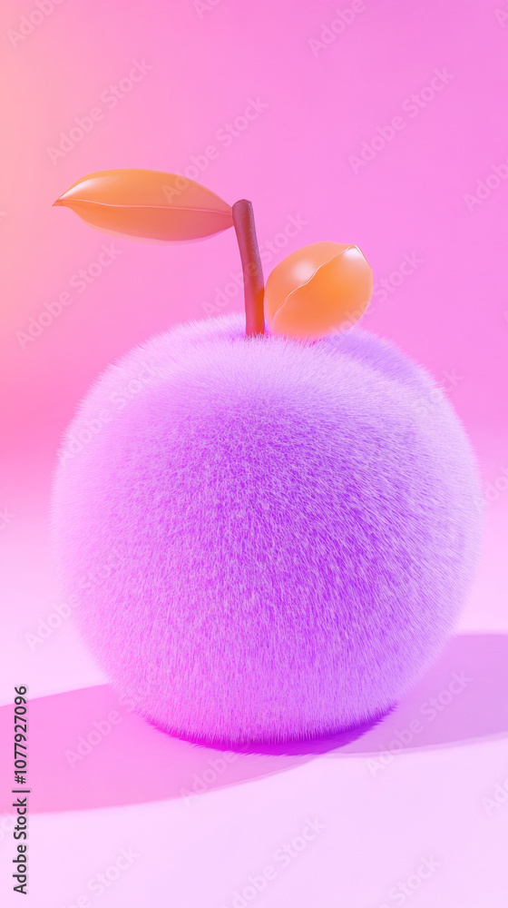 3D purple furry fluffy grapefruit citrus plush toy creative playful fun fruit background. fashion designed cute style advertising wallpaper 3D purple furry fluffy grapefruit citrus plush toy creative playful fun fruit background. fashion designed cute style advertising wallpaper