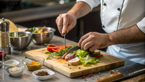 chef preparing food in restaurant