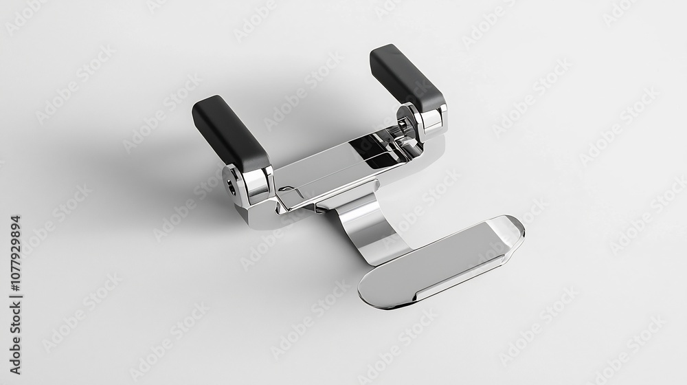 Sleek and Adjustable Car Phone Holder with Minimalist Design Close up Shot of a Versatile Smartphone Mount Accessory for Modern Vehicles on a White Background Sleek and Adjustable Car Phone Holder with Minimalist Design Close up Shot of a Versatile Smartphone Mount Accessory for Modern Vehicles on a White Background