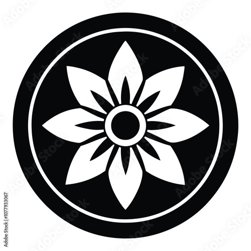 A simple black vector icon representing the order of flowers, typically depicting a stylized bouquet or arrangement in clean, minimalist lines for easy recognition.