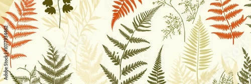 Tranquil Botanical Greenery Pattern for Nature-inspired Designs