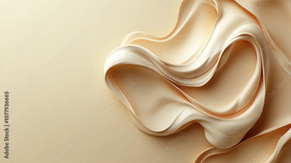 Fototapeta premium Smooth and simple warm cream color background for a spacious and calming look