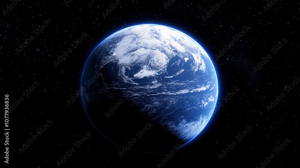 3D planet earth in space universe with shiny star dark blue technology science background with copy space. astronomy starry sky shimmering glow wallpaper 3D planet earth in space universe with shiny star dark blue technology science background with copy space. astronomy starry sky shimmering glow wallpaper