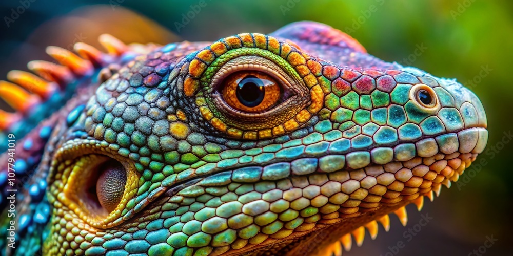 Close-Up Portrait of a Vibrant Lizard Showcasing Its Intricate Scales and Color Patterns Against a Natural Background for Nature and Wildlife Photography Enthusiasts Close-Up Portrait of a Vibrant Lizard Showcasing Its Intricate Scales and Color Patterns Against a Natural Background for Nature and Wildlife Photography Enthusiasts