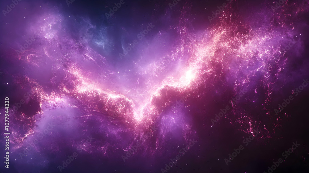 Fototapeta premium Purple and Pink Cosmic Nebula Abstract Background