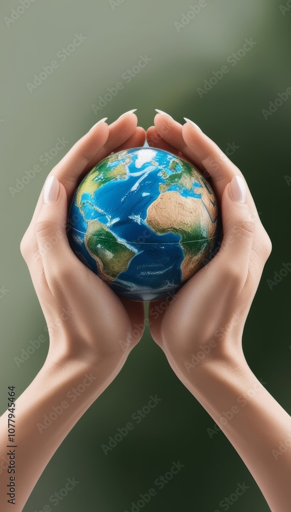 Hands holding the earth over blurred green nature background to protect nature Save and care World for sustainable. concept of the environment ecology and Earth Day. Earth Day concept Hands holding the earth over blurred green nature background to protect nature Save and care World for sustainable. concept of the environment ecology and Earth Day. Earth Day concept