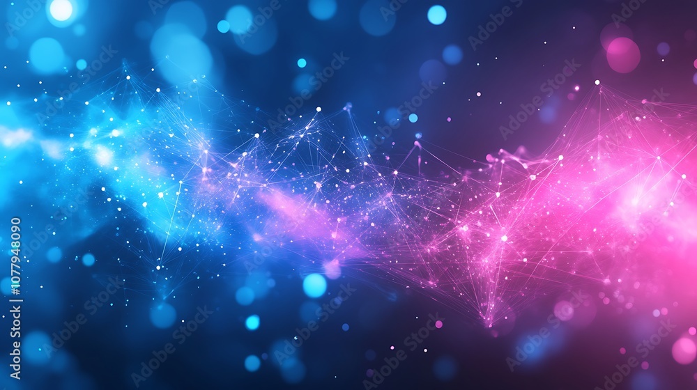 Fototapeta premium Abstract social network background with interconnection