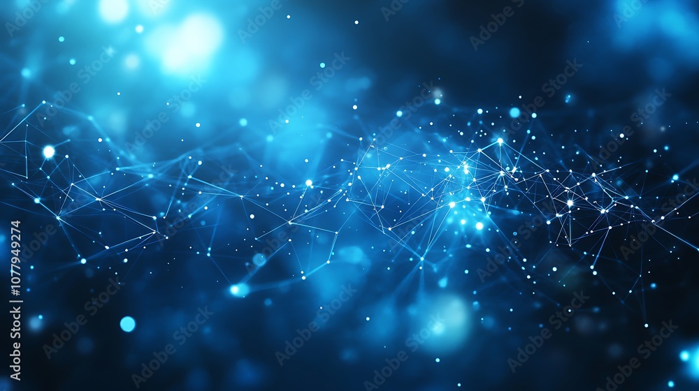 Fototapeta premium Abstract social network background with interconnection