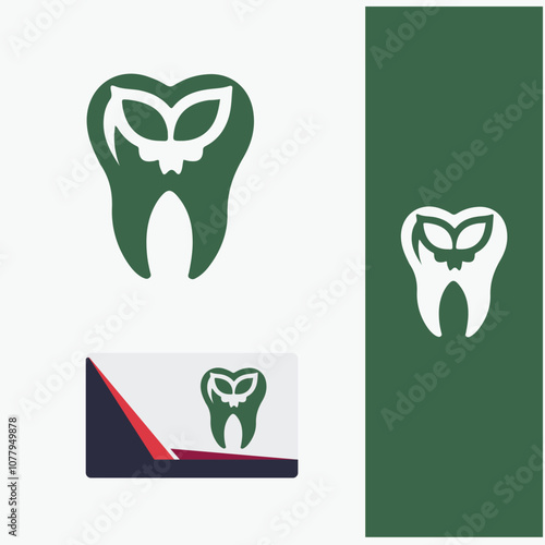 Vintage Dental Logo Featuring a Strong Tooth