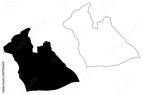 Laghouat Province (Provinces of Algeria, Peoples Democratic Republic of Algeria) map vector illustration, scribble sketch Laghouat map