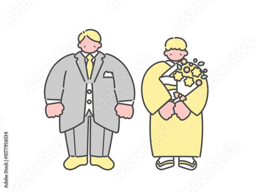 結婚式　両親　親族　正装　イラスト