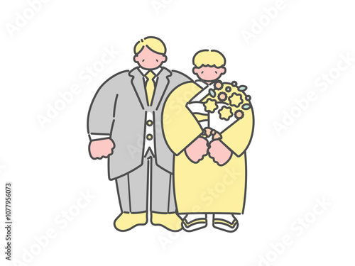 結婚式　両親　親族　正装　イラスト