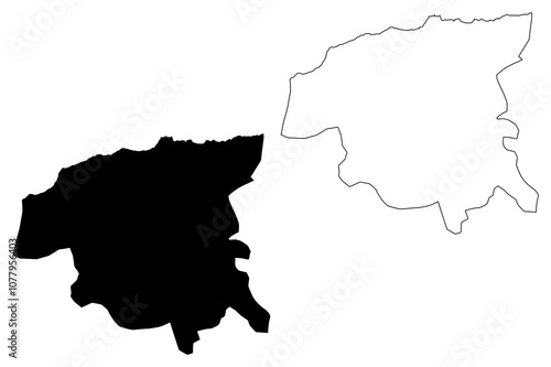 Chlef Province (Provinces of Algeria, Peoples Democratic Republic of Algeria) map vector illustration, scribble sketch Chlef map