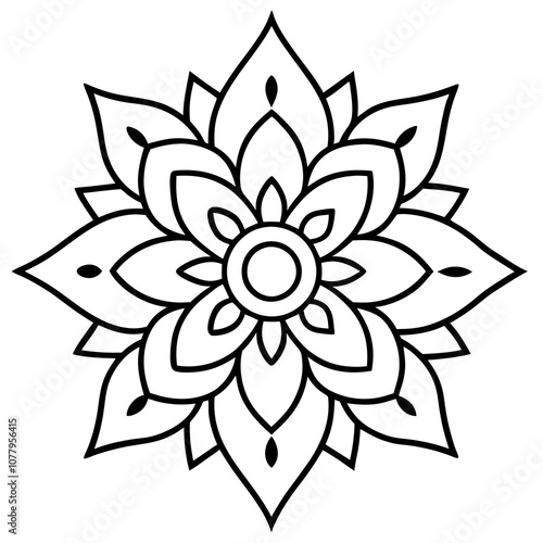 Indian traditional mandala vector illustration photo