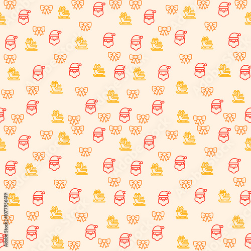 Cute christmas doodles seamless pattern