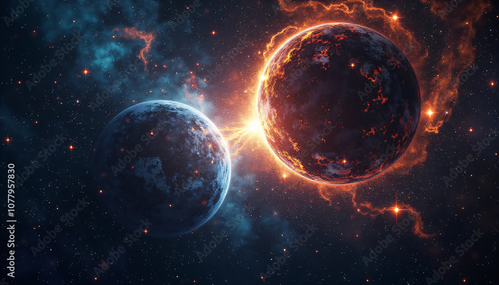 an image of the earth, sun and star in space an image of the earth, sun and star in space