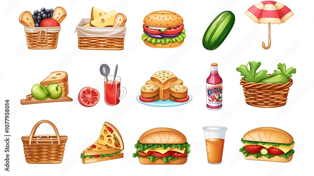 pure white backdrop sandwich and picnic emoji pure white backdrop sandwich and picnic emoji
