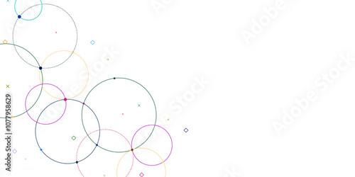 Vectors Plexus circles connection for global communication, science, big data visualization and technology background design