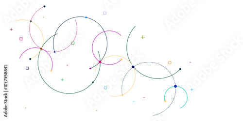 Vectors Plexus circles connection for global communication, science, big data visualization and technology background design