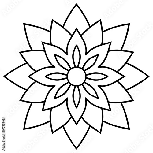 Indian traditional mandala vector art photo