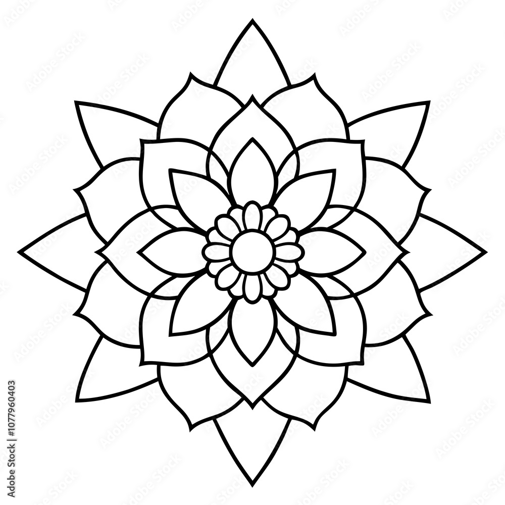 Indian traditional mandala vector art illustration Indian traditional mandala vector art illustration