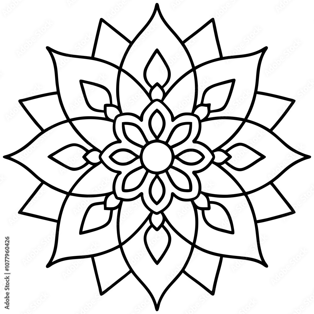 Indian traditional mandala vector art illustration Indian traditional mandala vector art illustration
