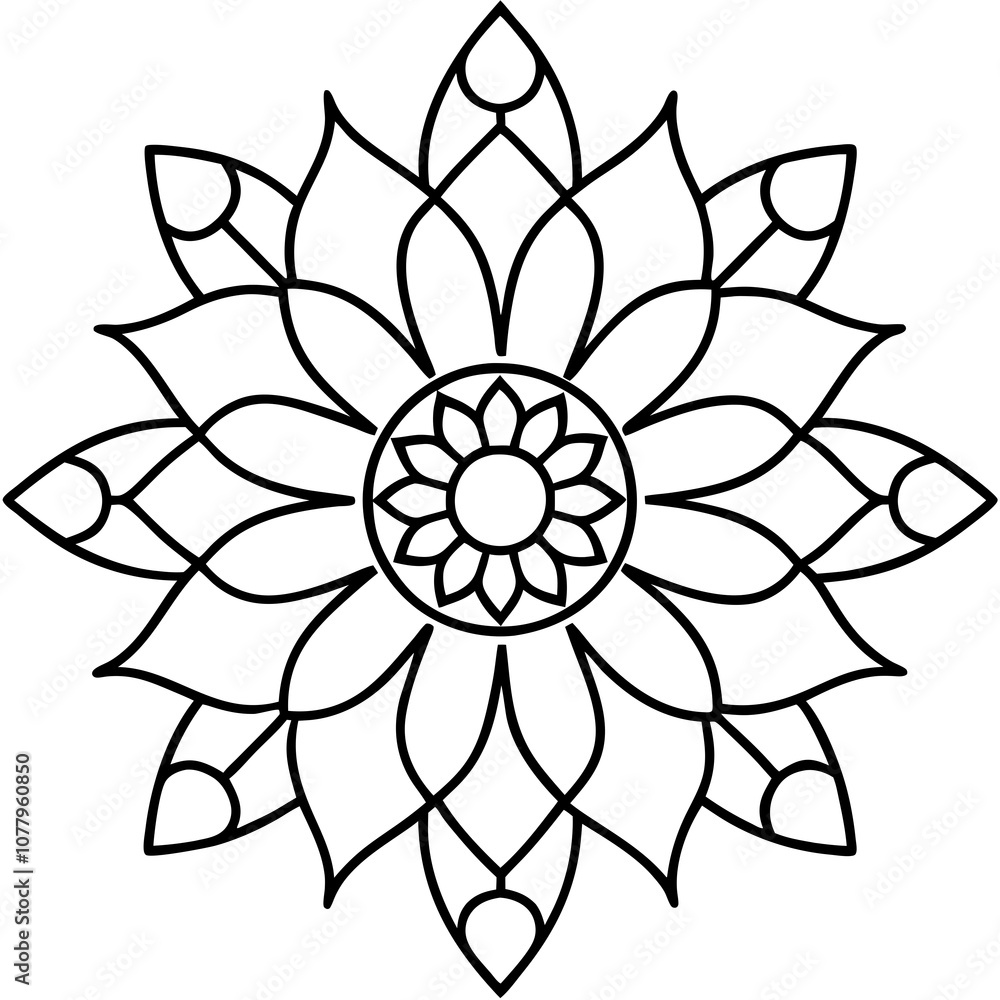 Indian traditional mandala vector art illustration Indian traditional mandala vector art illustration