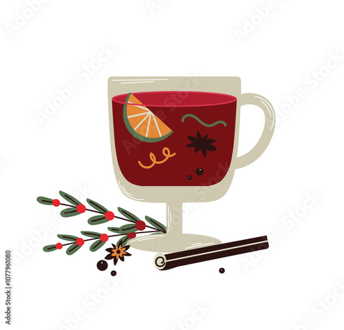 Christmas mulled wine icon clipart avatar logotype isolated illustration