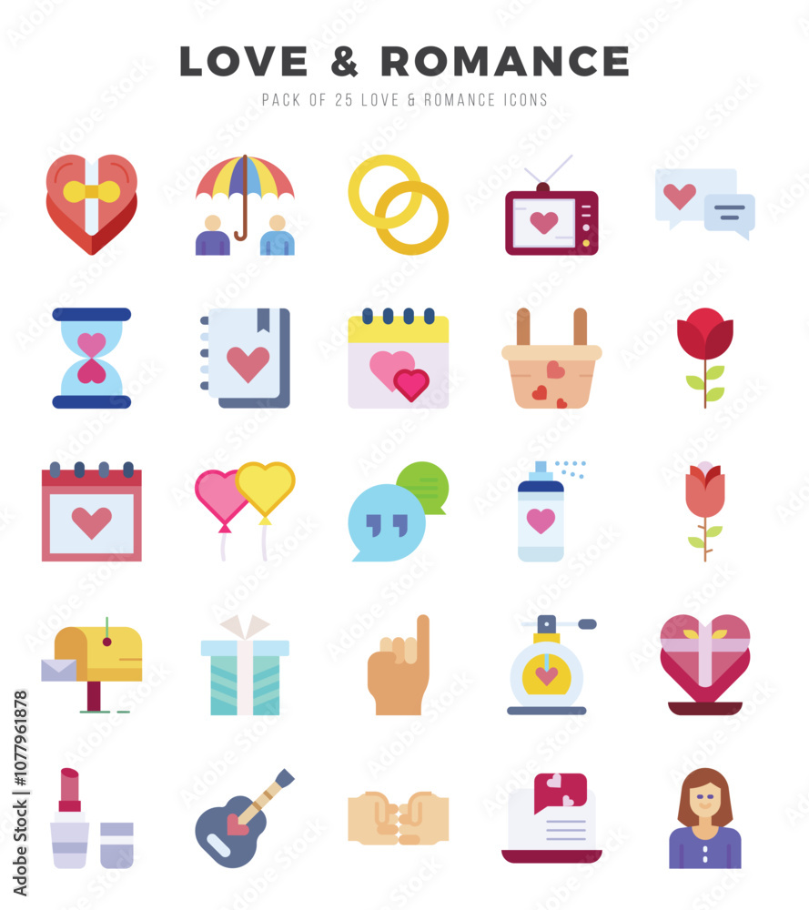 Set of Love & Romance Icons. Simple line art style icons pack. Set of Love & Romance Icons. Simple line art style icons pack.