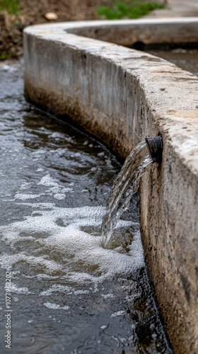 Efficient water filtration process at treatment plant for sustainable resource management photo