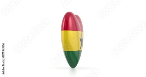 Rotating Ghana flag heart