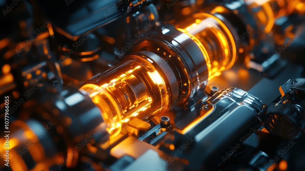 Closeup of a Glowing Engine Closeup of a Glowing Engine