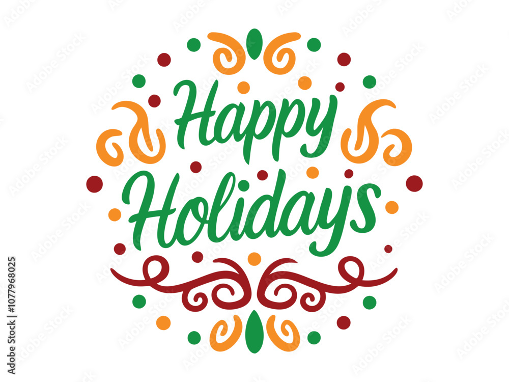 happy holiday typography vector design
happy holiday typography vector design
