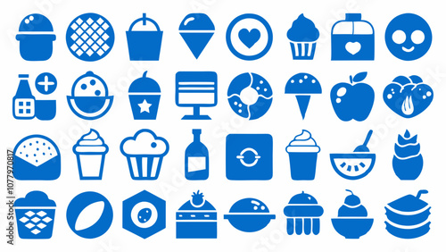 Cafe and Food Icons, Coffee Shop Vector Pack, Food Clipart Collection