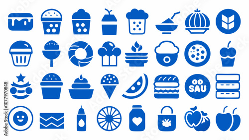 Cafe and Food Icons, Coffee Shop Vector Pack, Food Clipart Collection