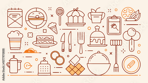 Cafe and Food Icons, Coffee Shop Vector Pack, Food Clipart Collection