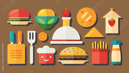 Cafe and Food Icons, Coffee Shop Vector Pack, Food Clipart Collection