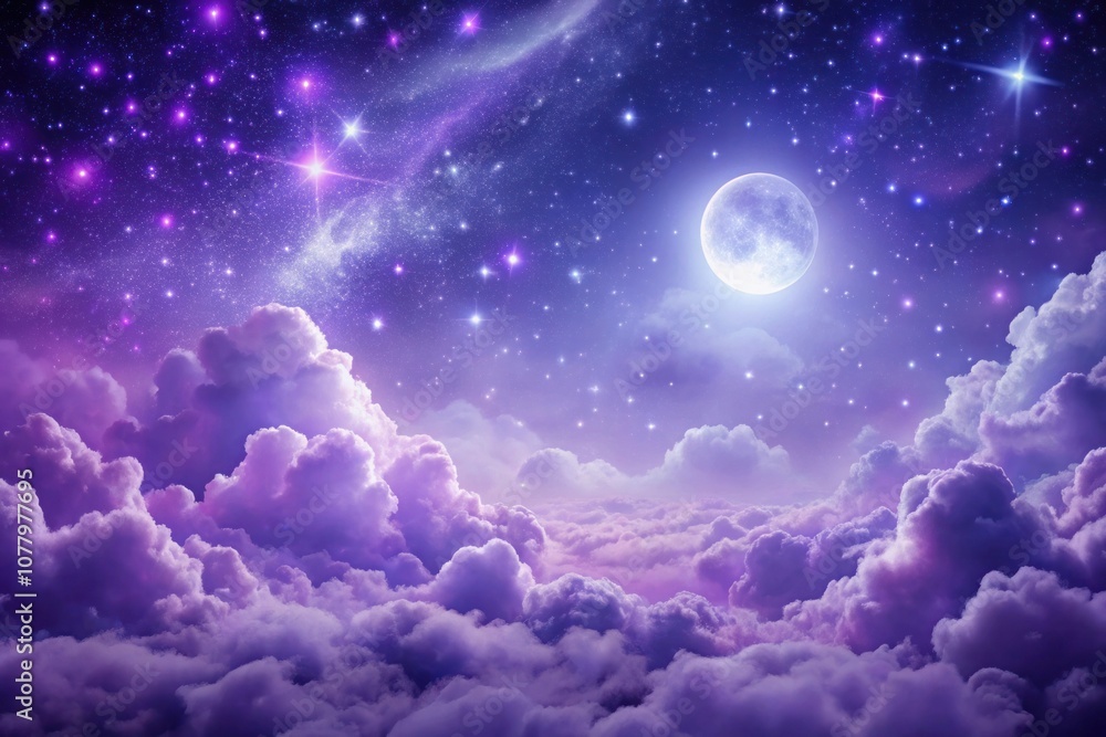 a moon and stars are in the sky with the moon a moon and stars are in the sky with the moon