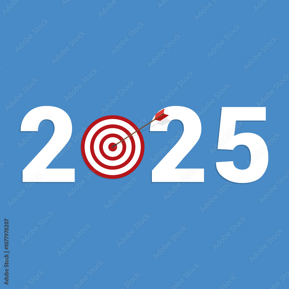 Goal, arrow hitting the target, shooting at goal, Success, 2025 Goal, arrow hitting the target, shooting at goal, Success, 2025