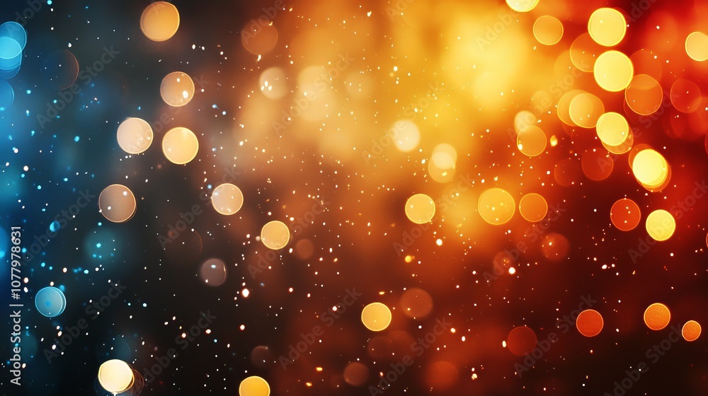 Bokeh lights in warm and cool tones Bokeh lights in warm and cool tones