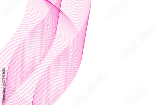 Abstract Modern Pink Curved Line Flow for Minimalist Design